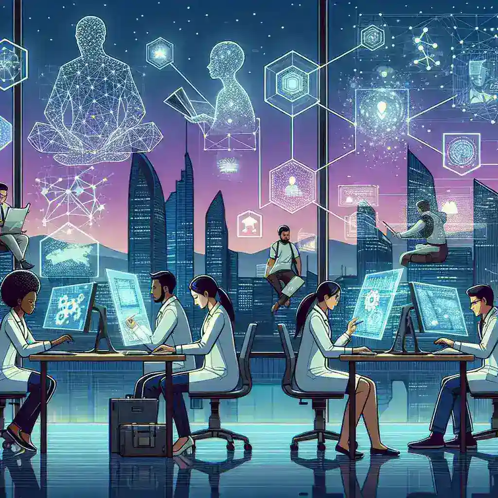 "Graphic illustrating Netflix's AI revolution: Collaboration with startups to enhance personalized content recommendations."